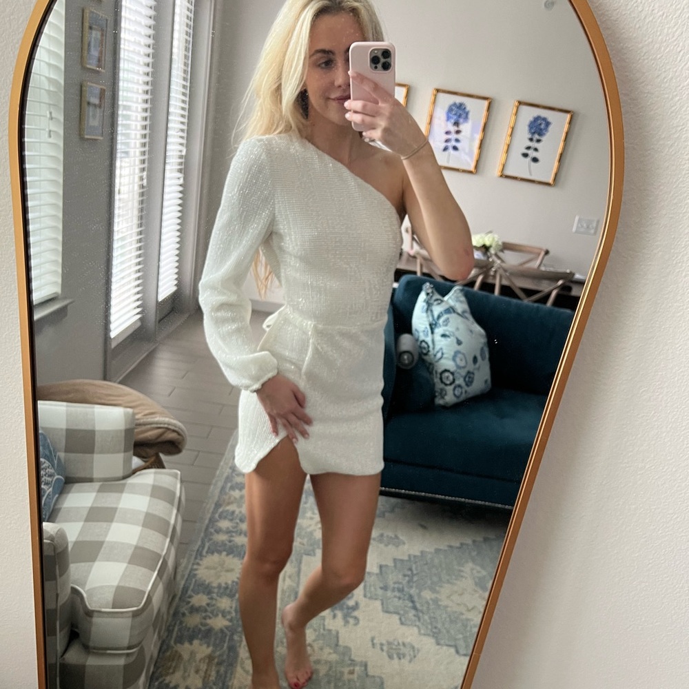 NWT White Sequin Dress